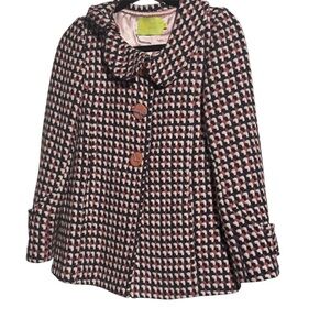 Casade Kelvin Pea Jacket Purple Pink and White Wool Bend Size XS (1) (Juniors)